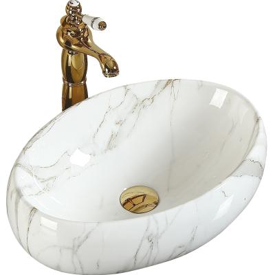 China Countertop Sinks Bathroom Marble Countertop Ceramic Basin Price In India for sale