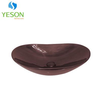 China China Modern Handmade Color Bathroom Sink Countertops Ceramic Hand Wash Basin for sale