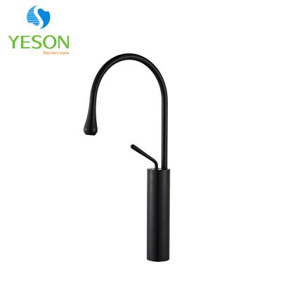 China Sense Faucets New Design Hotel Single Handle Bathroom Basin Faucet Luxury Black Single Basin Mixer Taps for sale