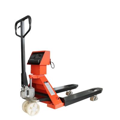 China Nylon or PU Pallet Hand Forklift Hydraulic Jack Scale Ladder for Forklift for sale