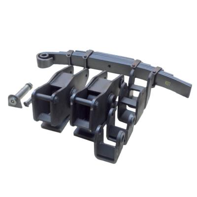 China Single Trailer Part Trailer Axle Double Eye Leaf Spring Hanger Kit for sale