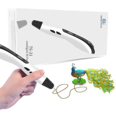 China Great for Stimulating Children's Innovation and Creativity 3D Park LED Screen DIY 3D PLA Filament Toy Gift Creative Printing Pen For Kids Drawing 3D Printer Pen for sale