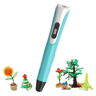 China Auto Pad Mode 3D Pen LED Screen DIY PLA Filament Creative Toy Gift 3D Printing Pen Drawing Pen For Kids Drawing 3D Printer for sale