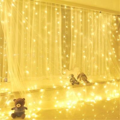 China LED String Light 3*3m 300 Led Twinkle Fairy Decorative Lights Garland Christmas Led Garland Curtain Colorful Led Lights for sale