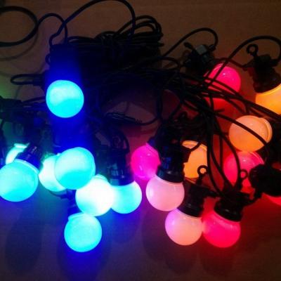 China IL-G50-RGBY Low Voltage 24V Multicolor Bulb Outdoor Use Round Waterproof Type Led Rope String Light Rainbow Night Light for sale