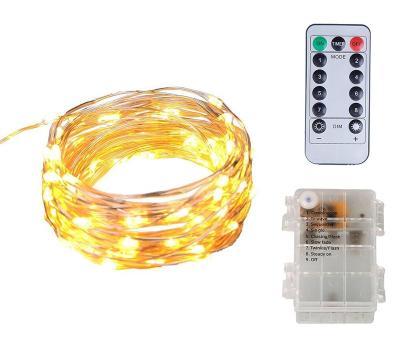 China Dimmable Fairy Led Light Remote Control 8 Patterns Waterproof AA Copper Wire Battery Operated LED Fairy Light for sale