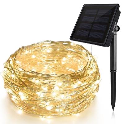 China Solar String Fairy Light IP65 Waterproof Outdoor Copper Wire Led Solar Powered Christmas String Lights for sale