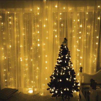 China LED String Light Chinese Factory 3*3M 300 Net Christmas Outdoor Bistros Balcony LED Park Curtain Twinkle String Lights for sale