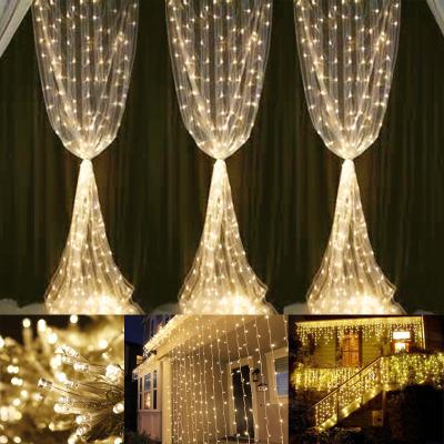 China Multicolor LED String Light Garden Backyard Bistros Net Shape Christmas PVC Curtain Flashing Light for sale