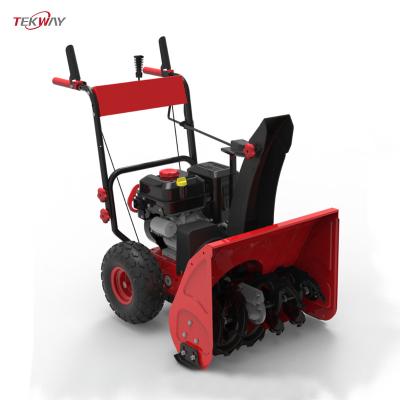 China Hotels OEM 22inch Snow Sweeper Tractor 4 Loncin Engine 6.5hp Forward Snow Thrower for sale