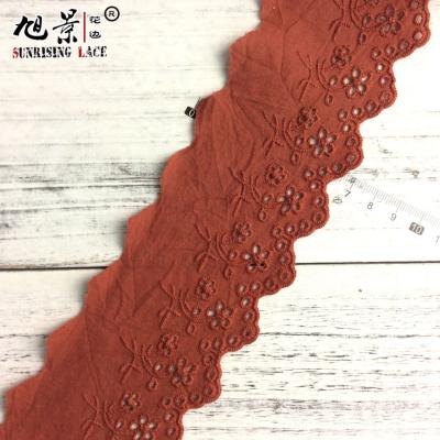 China Viable Garment Trim Cotton Eyelet Border Lace Liturgical Trim for sale