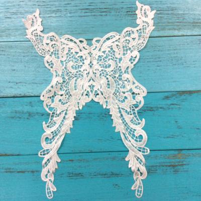 China Sustainable African Tulle Garment Neckerchief Neck Hook Collar Lace for sale