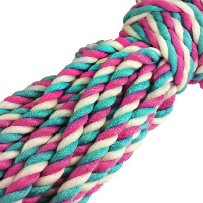 China Home Garment/Dress/Home Braided Macrame Cotton Colorful Organic Twisted Textile Tassels Rope for sale