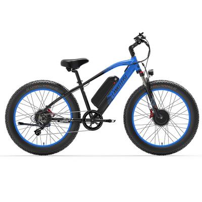 China Aluminum alloy hot style to recommend more style LANKELEISI MG740 26 inch electric mountain bike motor 1000W fat tire for sale