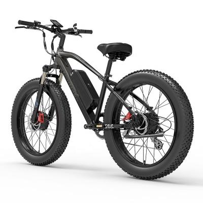 China Latest Style Aluminum Alloy Motor 1000W Electric Mountain Bike 26 Inch Fat Tire LANKELEISI MG740 Plus for sale