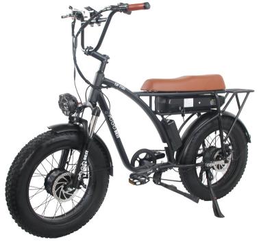 China Aluminum Alloy T/T Noise-UPS 1500 Watt Motor GOGOBEST GF750 Two-Seater Electric Bike 20 Inch for sale