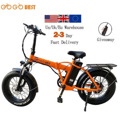 China Popular brand new one year warranty lithium battery12.5AH motor 1000W household electric folding bicycle GOGOBEST GF300 for sale