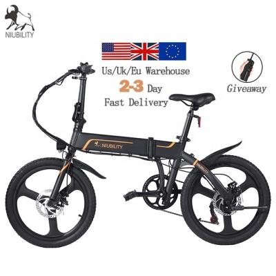 China Hot Sale 20 E Inch NIUBILITY B20 36V 350W Lithium Battery City Electric Bike Carbon Fiber Folding Spoke Wheel Leisure Electric Urban Bike for sale