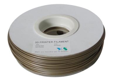 China FDM ABS 3D Printer Filament 3mm Gold , Solidoodle 3D Printing Material for sale