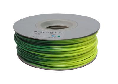 China 3.0mm PLA 3D Printergloeidraad, Blauwgroen aan Geelgroen 3D Printermateriaal Te koop