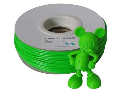 China Filamento plástico 3mm verdes, materiais de consumo rápidos dos QUADRIS da impressora da prototipificação 3D à venda