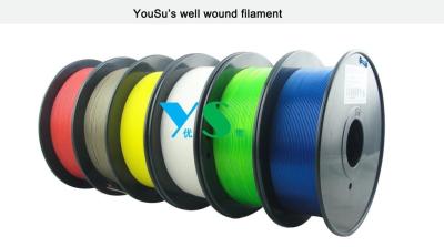 China filamento 1.75mm colorido do ABS da impressora de YouSu 3D da Alto-série com de grande resistência à venda