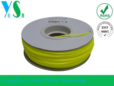 China ABS 3D Printergloeidraad 1.75mm met Gele Kleur voor Document Spoel Te koop