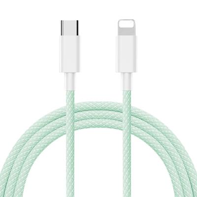 China Fanshion USB Switch Multicolor Weaving Fast Charging Chargin For iPhone Data Cables for sale