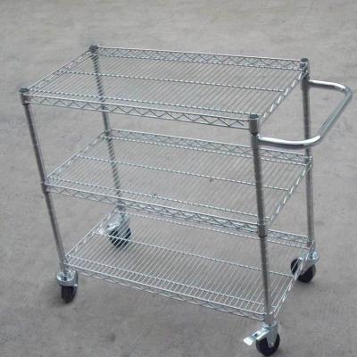 China New Hot Selling Adjustable 3 Tier Modern Kitchen Storage Shelf Serving Cart Available Now for sale