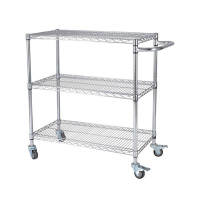 China Adjustable Favorable Price 3 Tier Multifunctional Cart Kitchen Organizer Serving Rolling Rack For Sale for sale