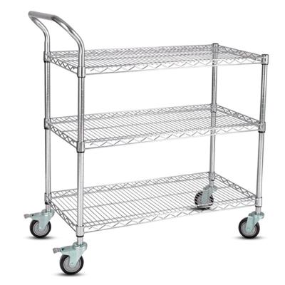 China Adjustable Warehouse Workshop Shelving Stainless Steel Storage Cart Kitchen Cart for sale