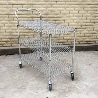 China Adjustable Modern Home Food Cart Storage Rack Shelf Stainless Steel Ready-to-Wear Clothing Rack for sale