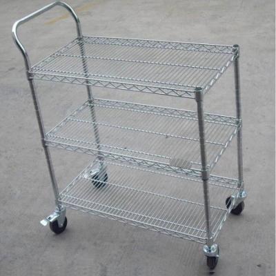 China Factory Supply Adjustable Stainless Steel Meal Cart Kitchen Storage Racks Metal Available Off The Shelf for sale