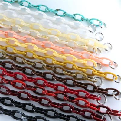 China 60 Mm Bag Chain Universal Acrylic Resin Chain Opening Flank Chains Universal Ellipse Stuff for sale