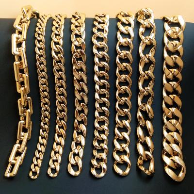 China Chain Link Gold Acrylic Loop Beads DIY Glass Chains Earrings Bracelets Necklace Loops Strap Connectors Accessories for sale