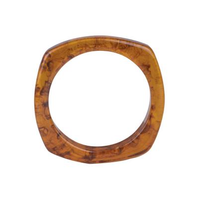 China 2021 Fashion Design Fashion Design Jewelry Bangle Bracelet Cheap Vintage Acrylic Resin Square Bangle Bracelet for sale