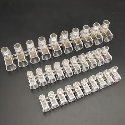 China PC customized environmental protection 4 square transparent closed circuit terminal PC copper tube European standard connector for sale