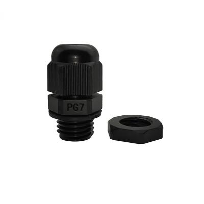 China Nylon Cable Connector IP68 Waterproof Plastic Screw Non Convertible Connector PG7 for sale