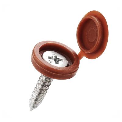 China Plain Environmental Protection PP Plastic Screw Hole Mirror Nail Cover (Nylon Material Needs To Be Customized) Decorative Wardrobe Tapping Screw Socket M4/M5 of furniture for sale