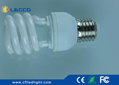 China Half Spiral Compact Fluorescent Lamps CFL 11W , Cool White Compact Light Bulbs for sale