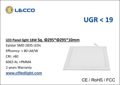 China High Power Flat Panel LED Lights 18W , SMD 2835 Led Panel 300 X 300 for sale