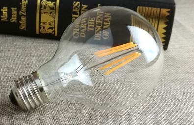 China Energy Saving G80 Filament Led Lamp E27 With Nickelplated Aluminum for sale