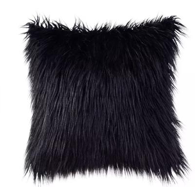 China European Sofa Home Decor 18*18Square Simple Faux Fur Blanket Tile Cushion Fur Can Be Customized Tile for sale