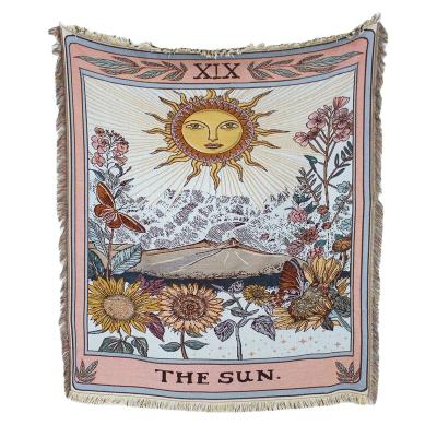 China 2022 Sun Tapestry Hot Sales Tapestry Blanket PORTABLE Woven Modern Wall Hanging Decoration for sale