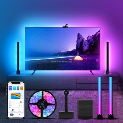 China LED color can be changed with Nanxin Bar Light Wifi Camera Smart RGBIC Led TV Backlight with Camera, Video Music Sync TV Backlight for Game Movies Work with Alexa for sale