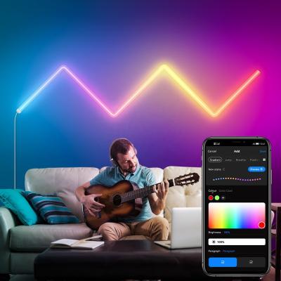 China Can Design Your Nanxin 6pcs Smart RGBIC Control Music Synchronization Home Decor LED Multicolor Segmented Light Bars Style Slide Animated Wall Lights To Flow for sale