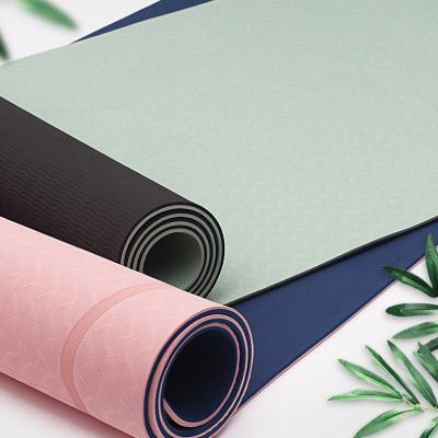 China Custom LOGO Fitness 6mm Natural Rubber 10cm Fitness 10cm Fitness Pilates PU Eco-friendly PU Yoga Mat for sale