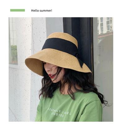 China Hot Selling Women Straw Hat Sunscreen Beach Hat Travel Sun Hat Woven Image Wild Summer Net Red Ins for sale