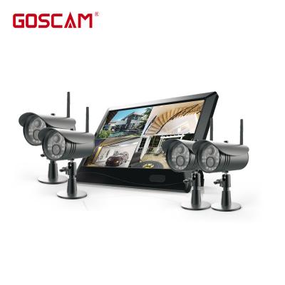 China 300m (Max) Range IP66 300m No Need Network Motion Detect CCTV IP Camera System With 10 Inch Touch Screen Monitor for sale