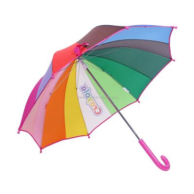 China Manual Open Cute Yellow Duck Design Hot Selling Tik Tok PVC UFO UFO Waterproof Umbrella For Kids for sale